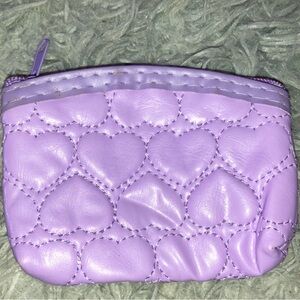Purple Quilted Heart Coin purse